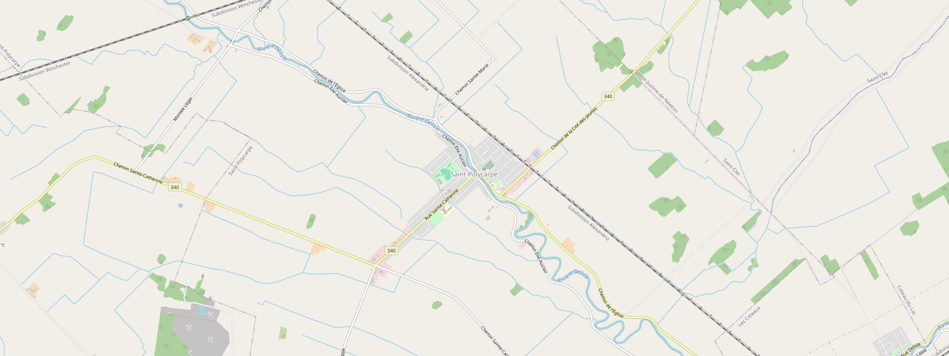 Plan des rues de Saint-Polycarpe