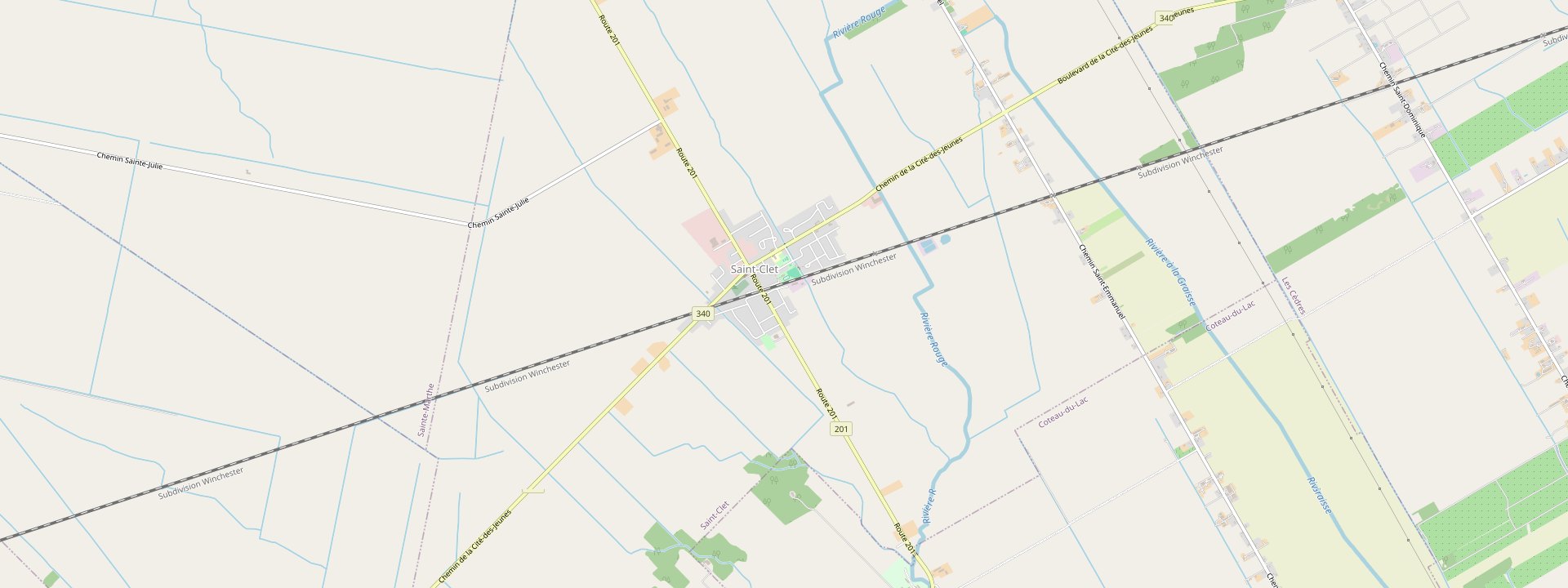 Plan des rues de Saint-Clet