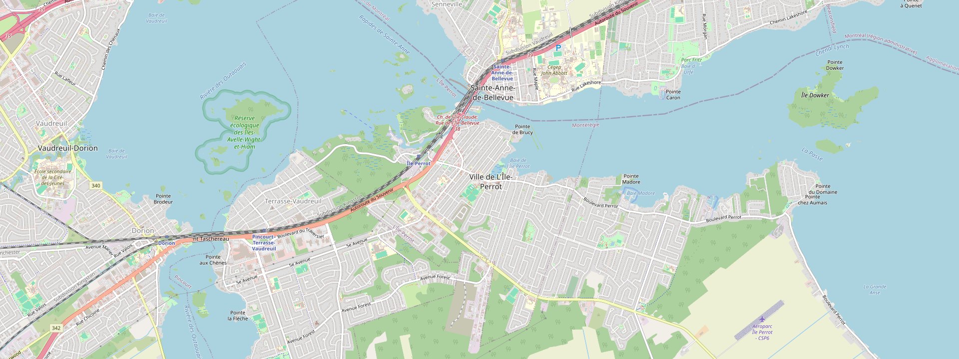 Plan des rues de L'Île-Perrot