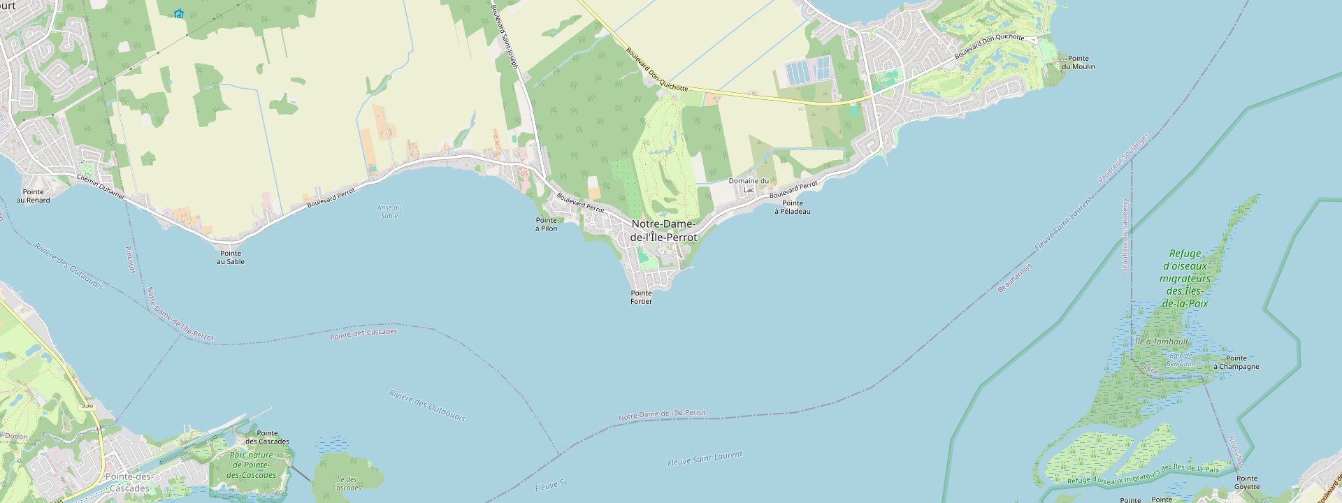 Plan des rues de Notre-Dame-de-l'Île-Perrot