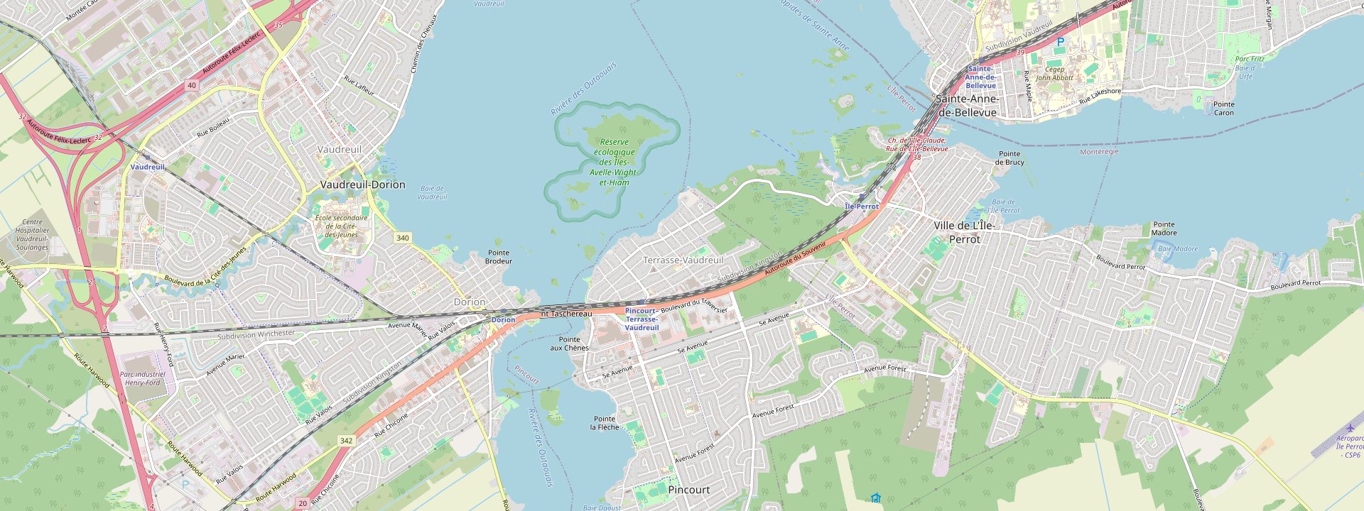 Plan des rues de Terrasse-Vaudreuil