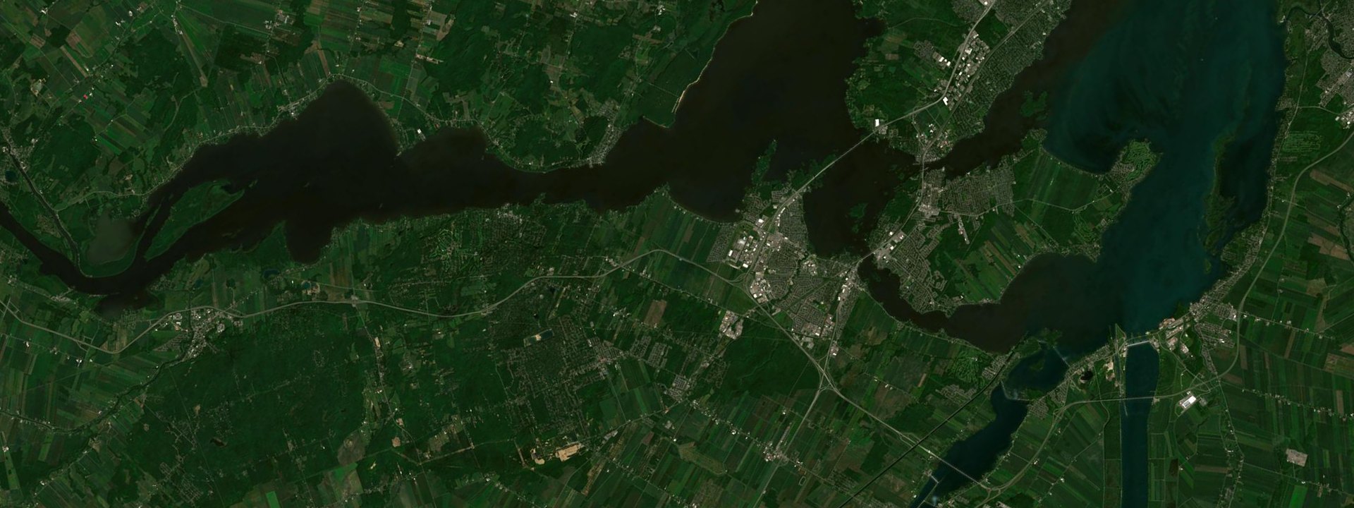 Vue satellite de Vaudreuil-Dorion