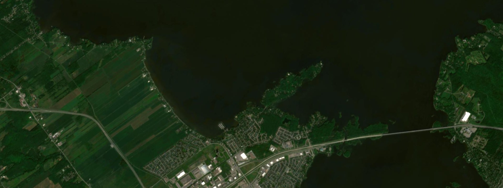 Vue satellite de Vaudreuil-sur-le-Lac