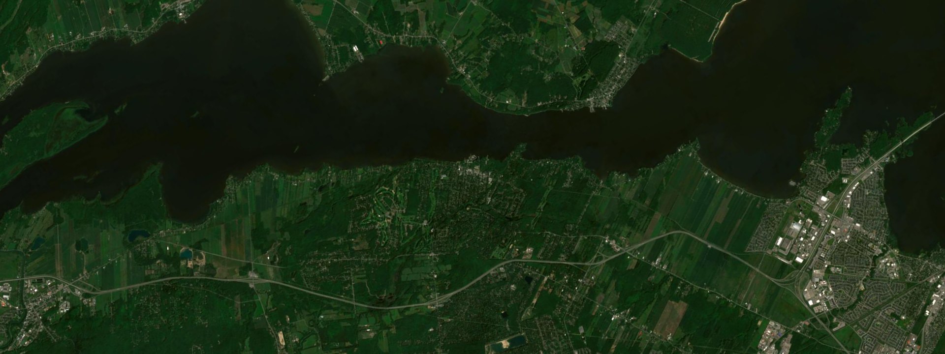 Vue satellite de Hudson