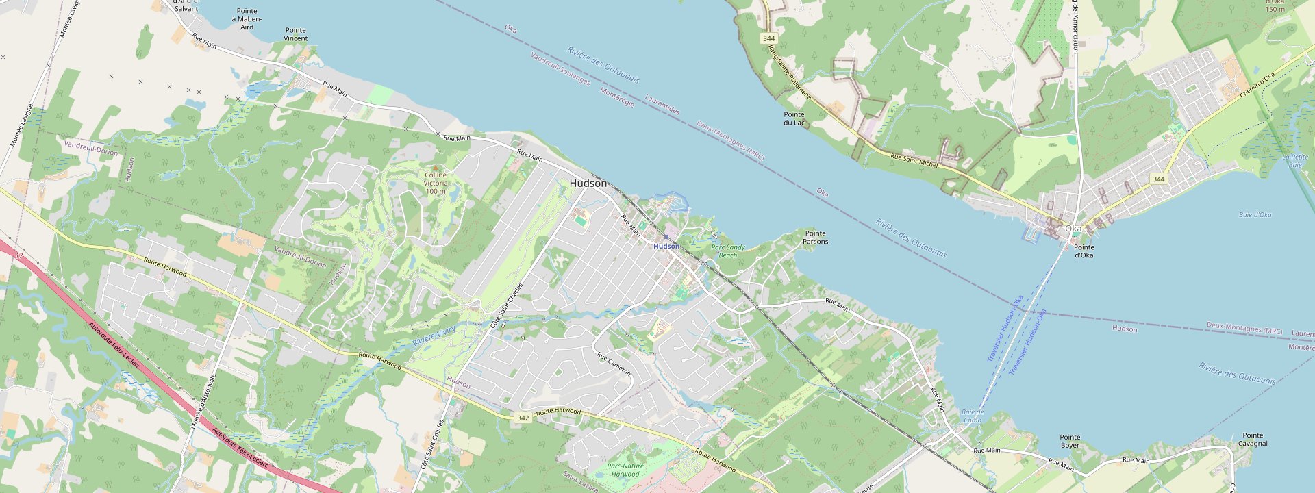 Plan des rues de Hudson