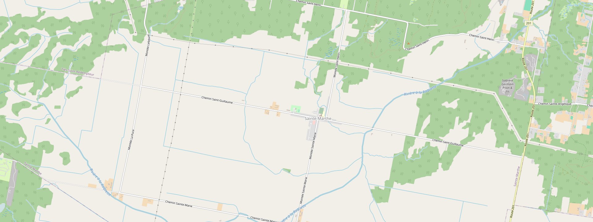 Plan des rues de Sainte-Marthe