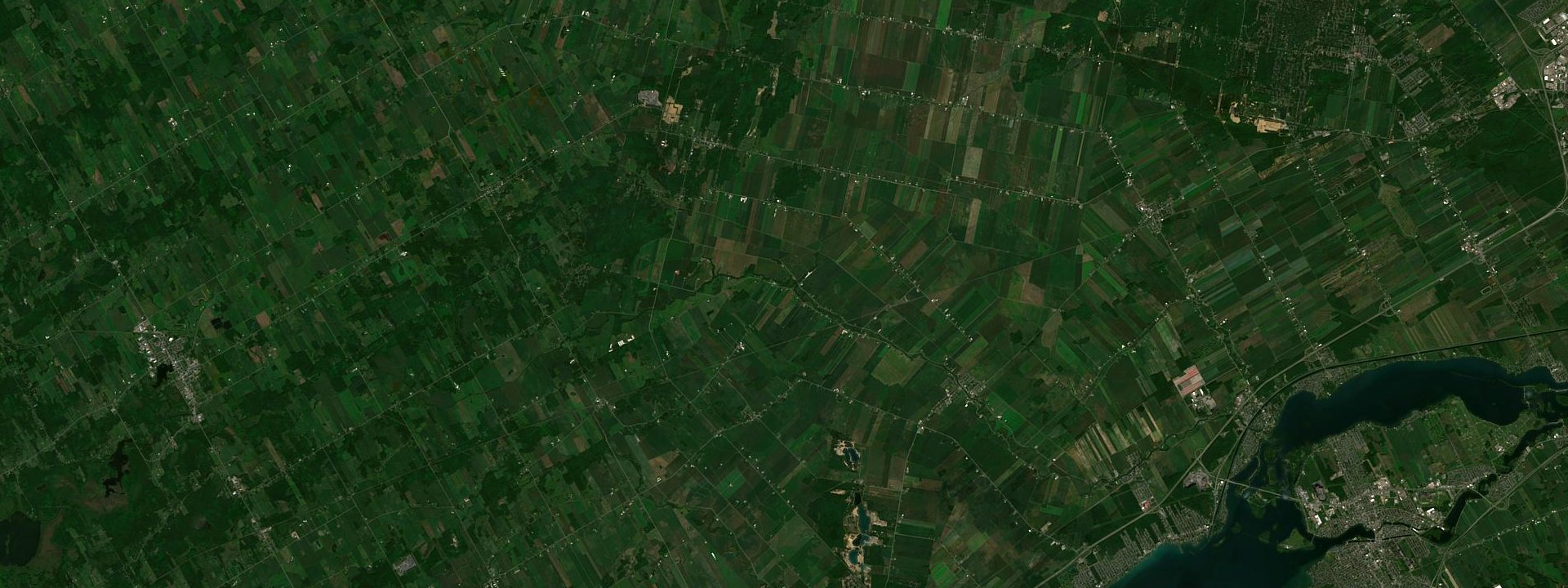 Vue satellite de Sainte-Justine-de-Newton