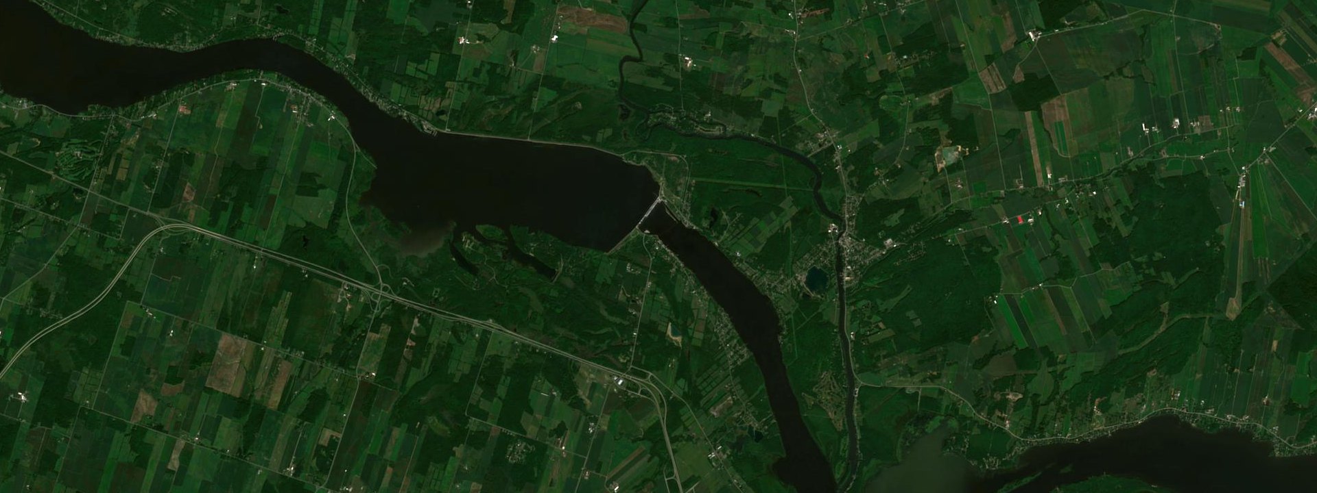 Vue satellite de Pointe-Fortune