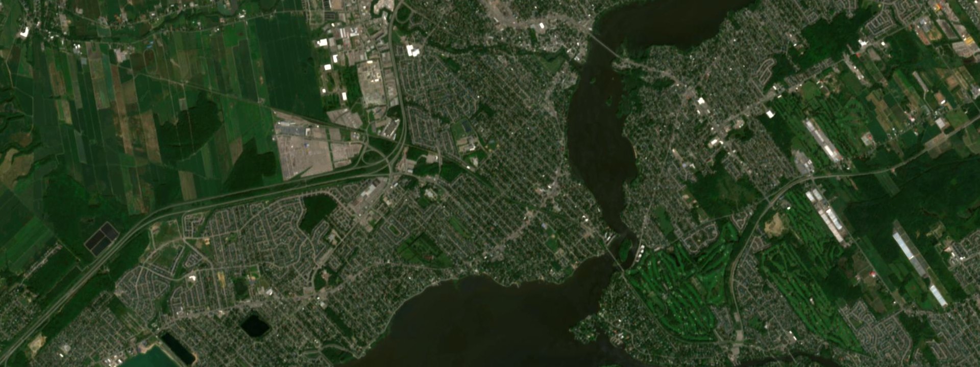 Vue satellite de Deux-Montagnes