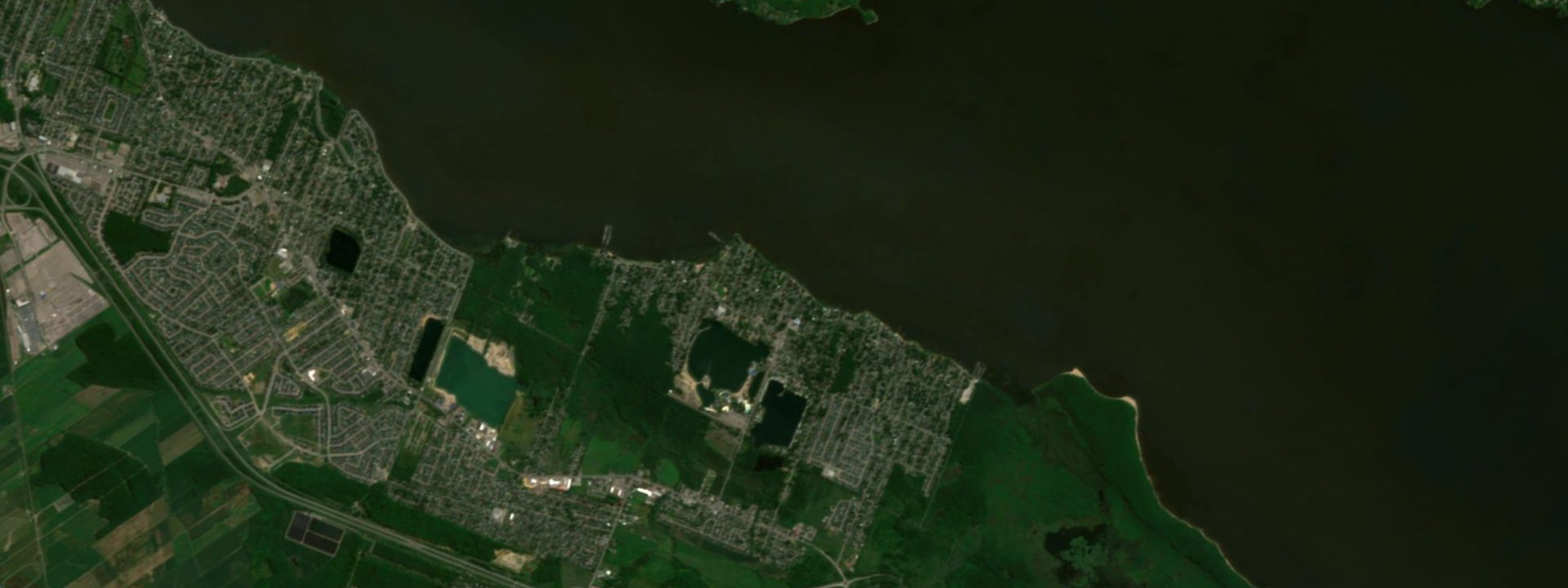 Vue satellite de Pointe-Calumet