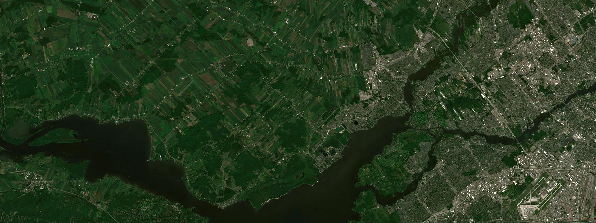 Vue satellite de Saint-Joseph-du-Lac