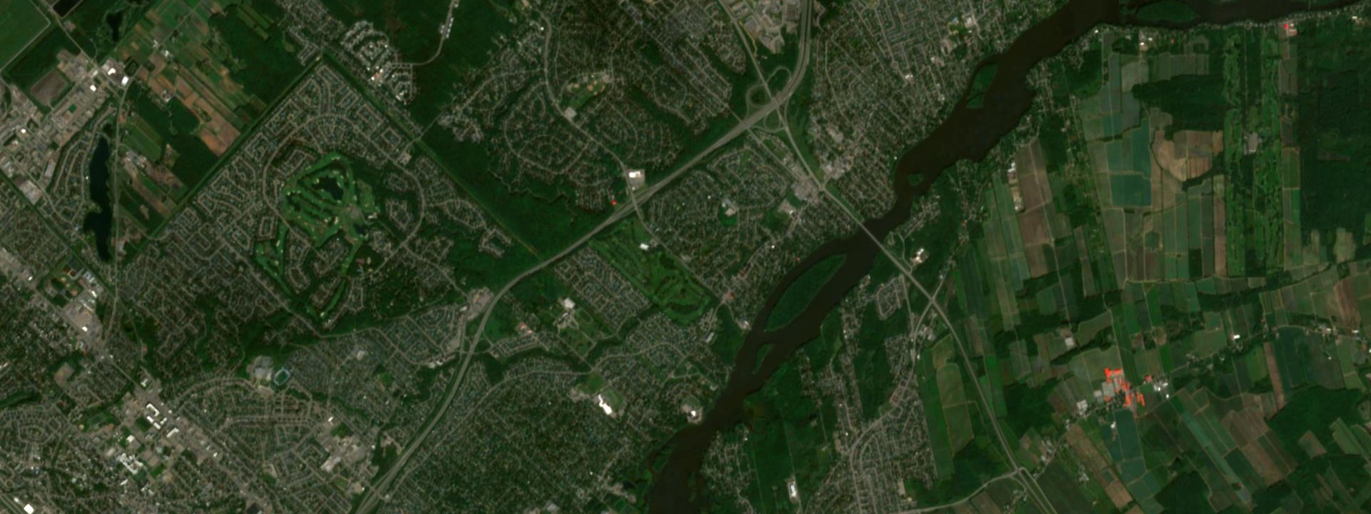 Vue satellite de Lorraine