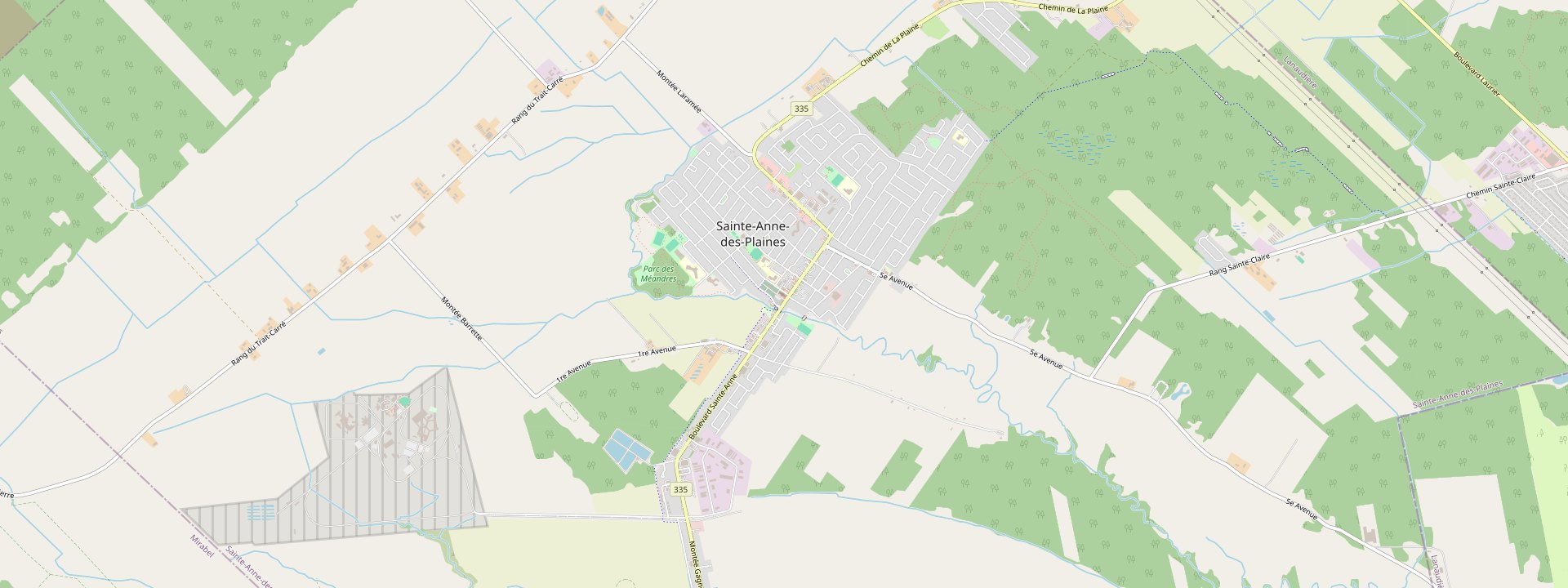 Plan des rues de Sainte-Anne-des-Plaines