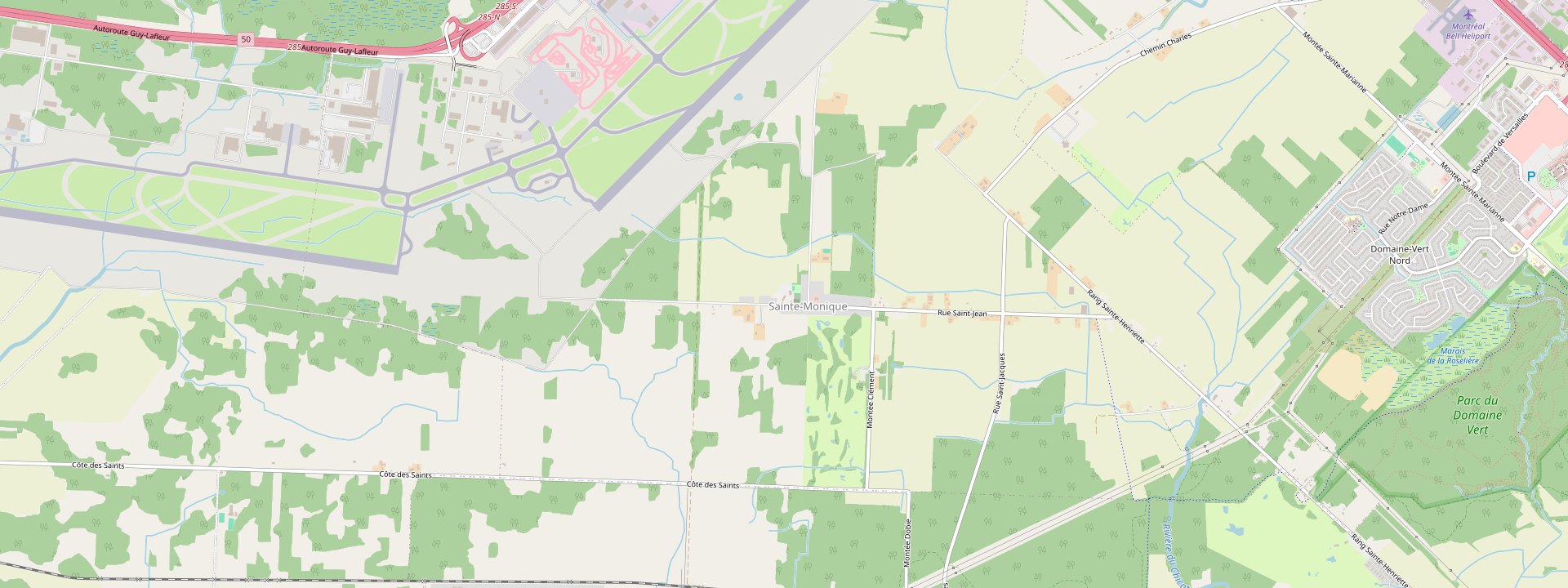 Plan des rues de Mirabel