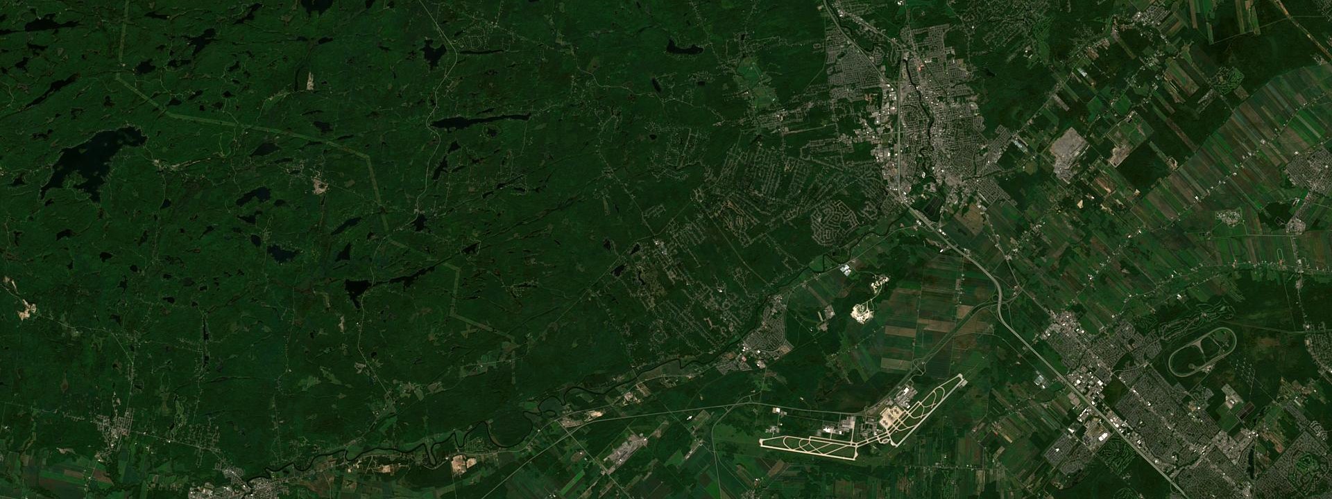 Vue satellite de Saint-Colomban