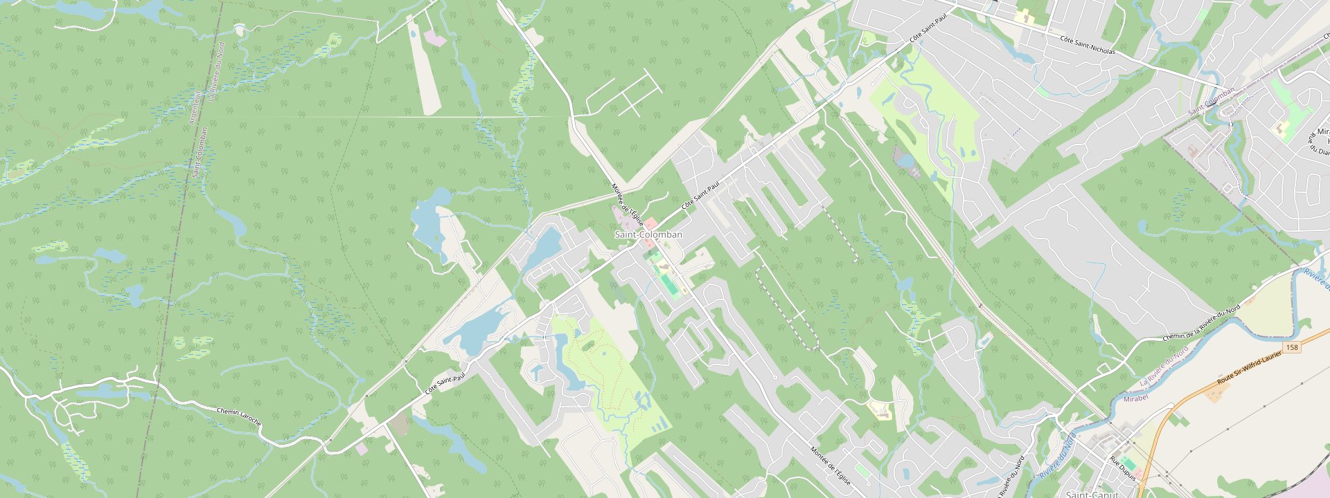 Plan des rues de Saint-Colomban