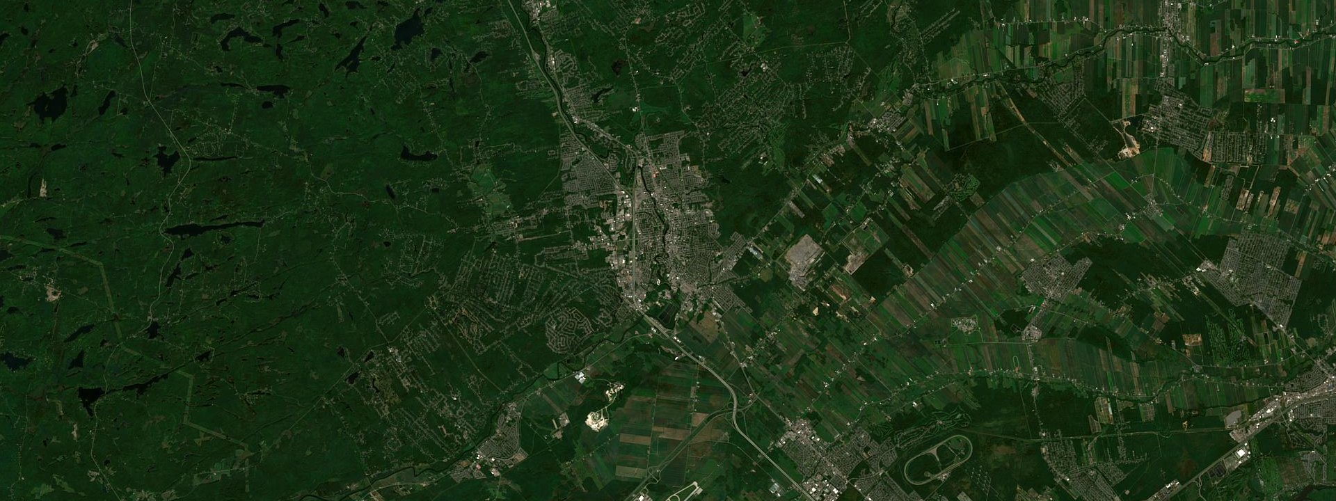 Vue satellite de Saint-Jérôme