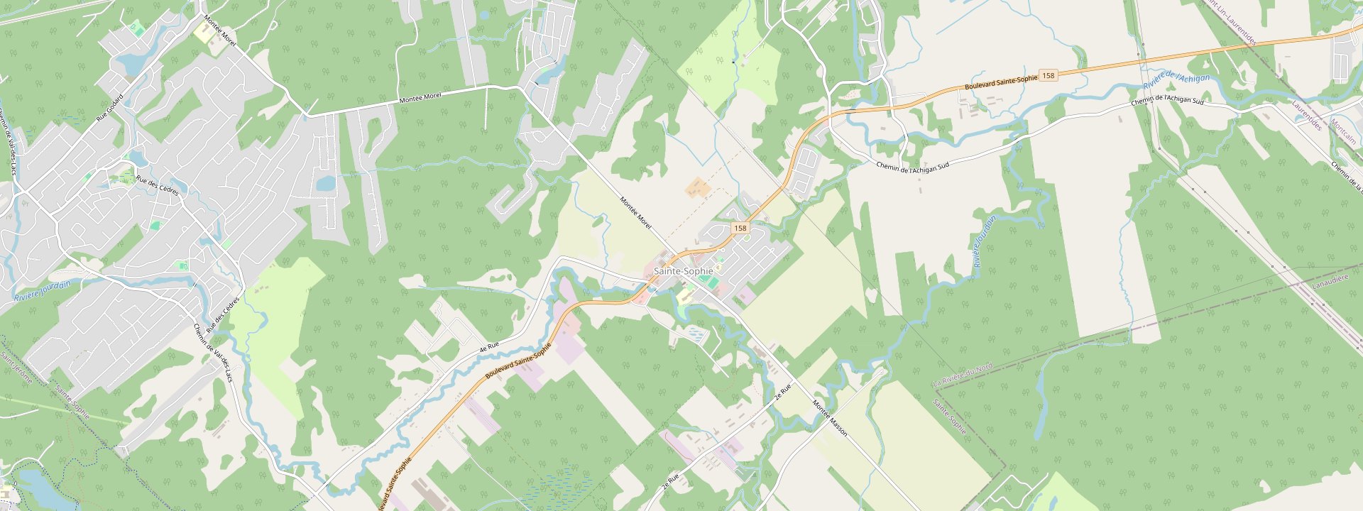 Plan des rues de Sainte-Sophie