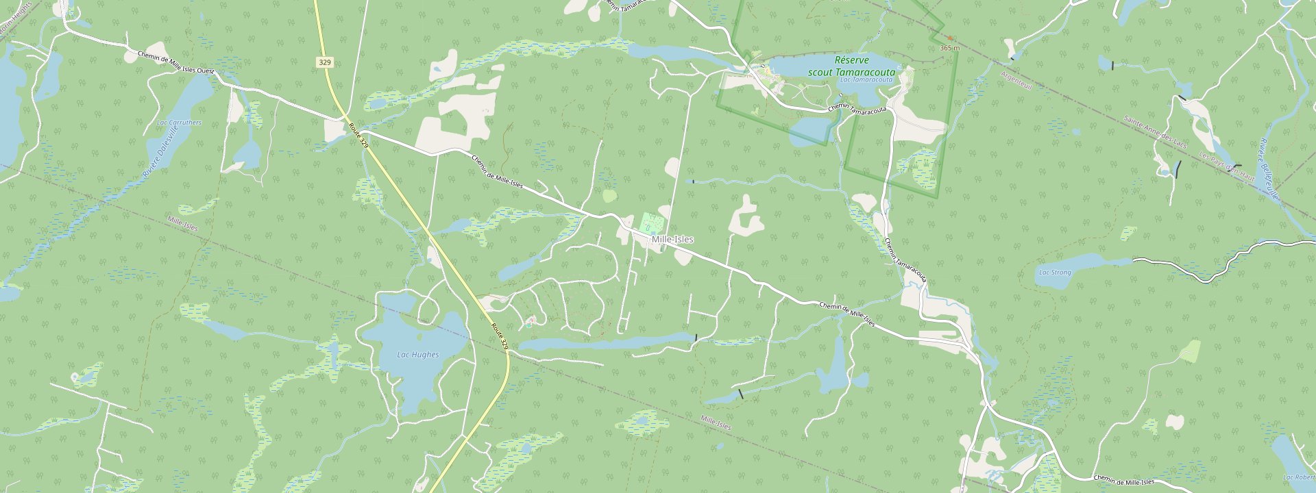 Plan des rues de Mille-Isles
