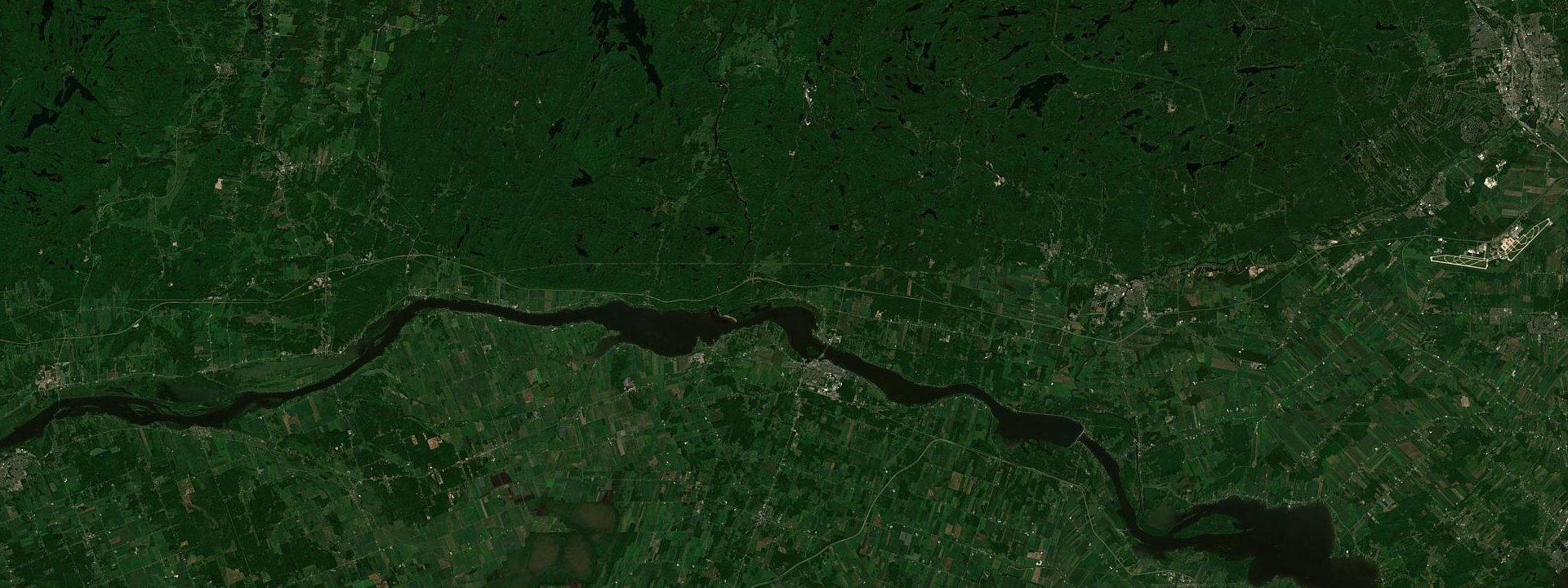 Vue satellite de Grenville-sur-la-Rouge
