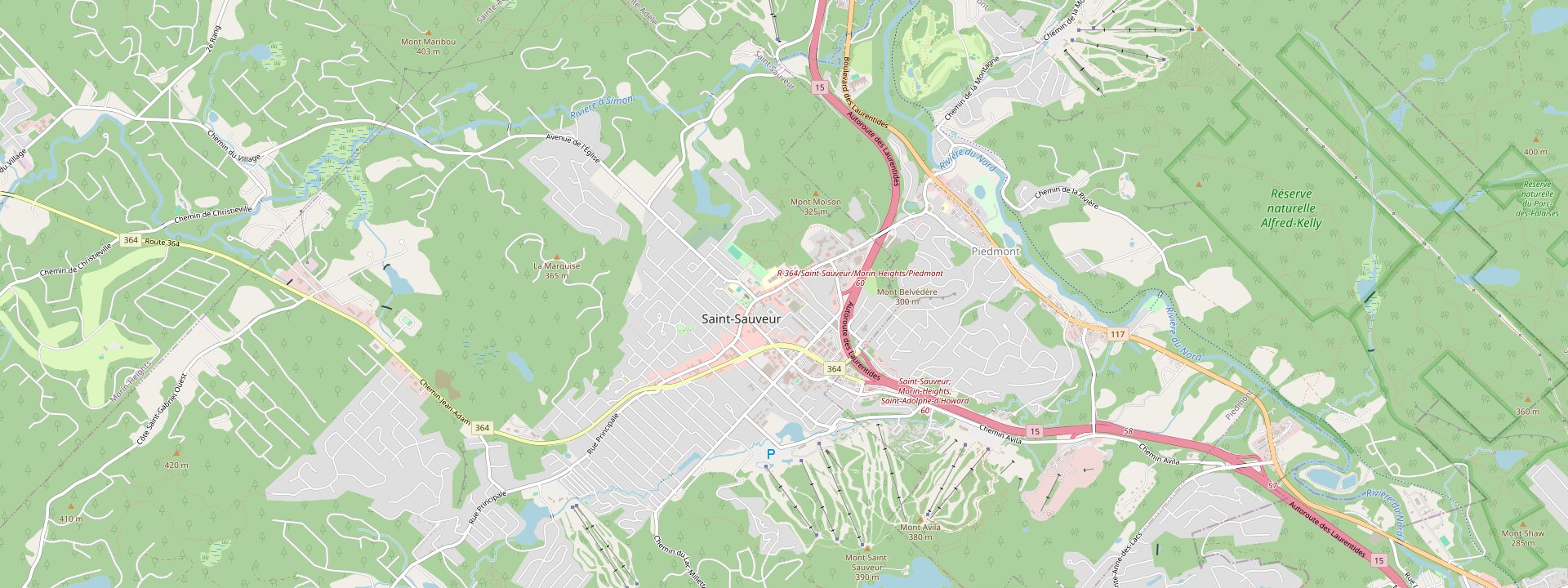 Plan des rues de Saint-Sauveur