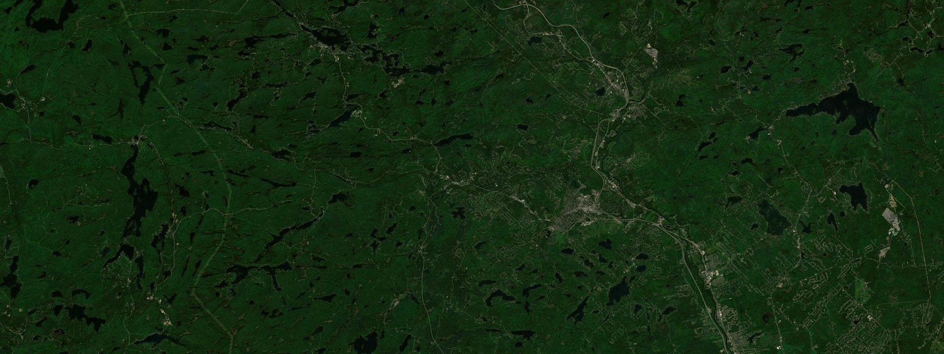 Vue satellite de Morin-Heights