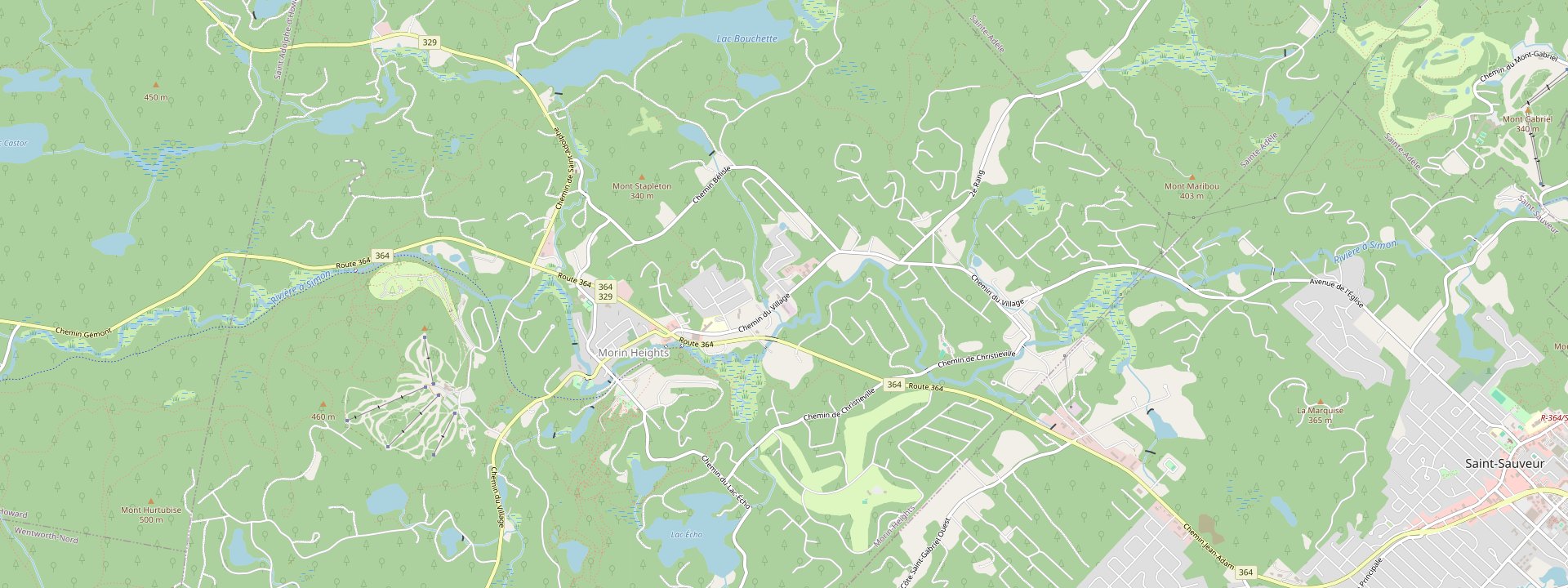 Plan des rues de Morin-Heights