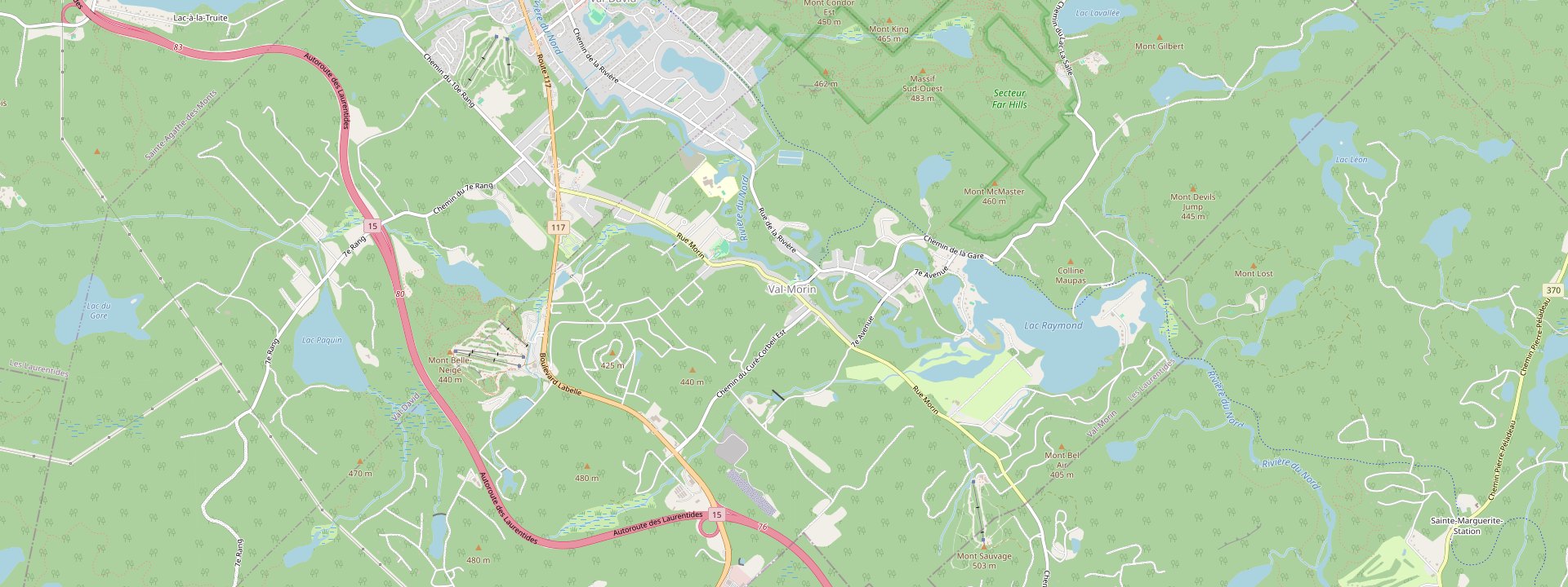 Plan des rues de Val-Morin