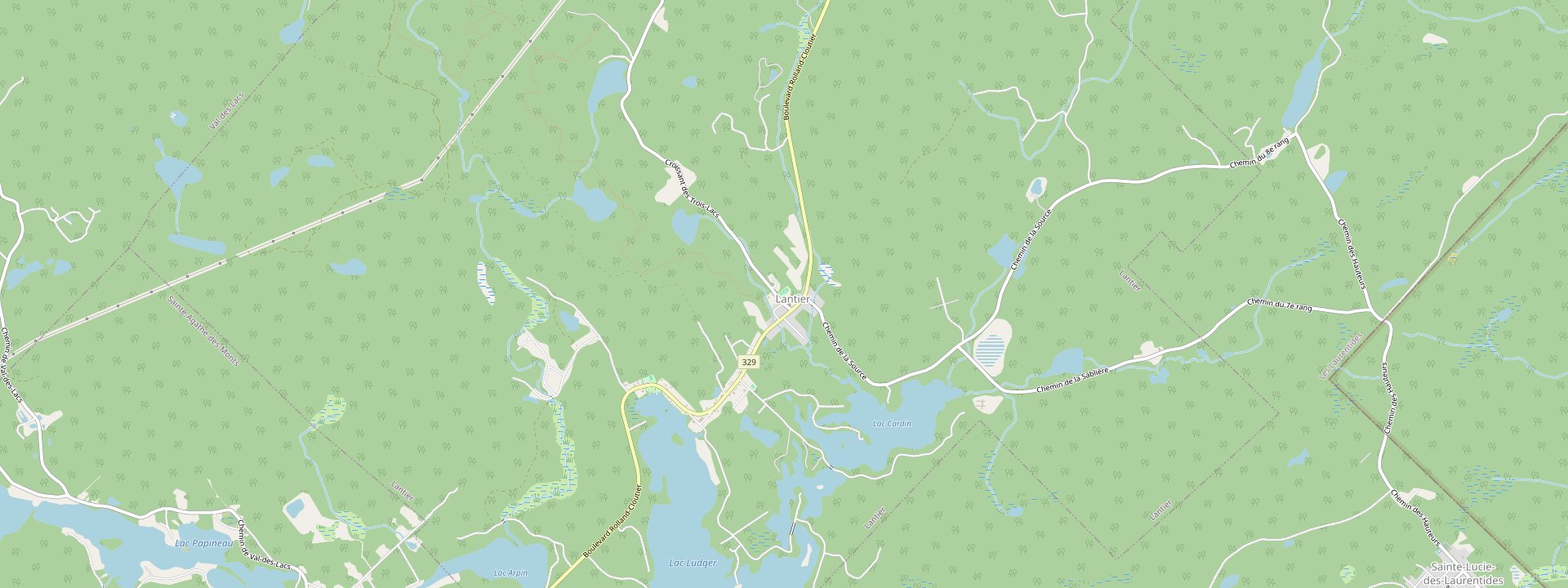 Plan des rues de Lantier