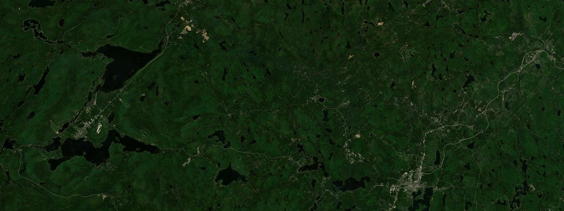 Vue satellite de Sainte-Lucie-des-Laurentides