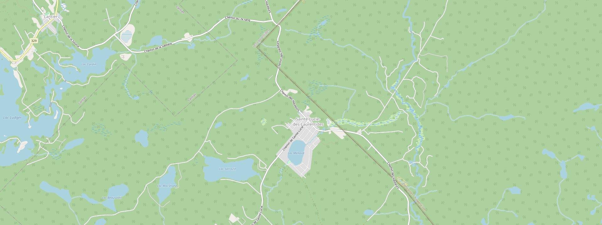 Plan des rues de Sainte-Lucie-des-Laurentides