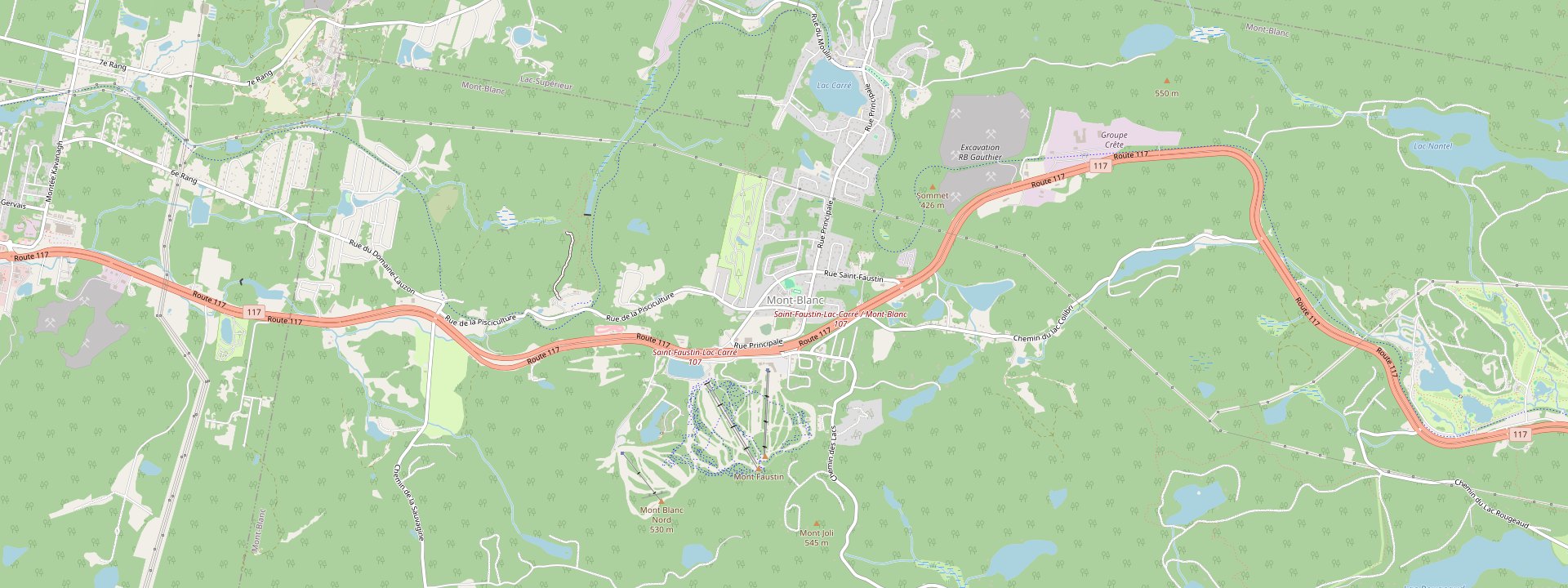 Plan des rues de Mont-Blanc