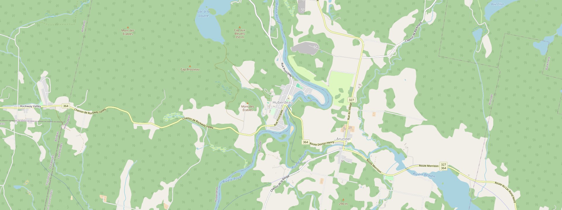 Plan des rues de Huberdeau