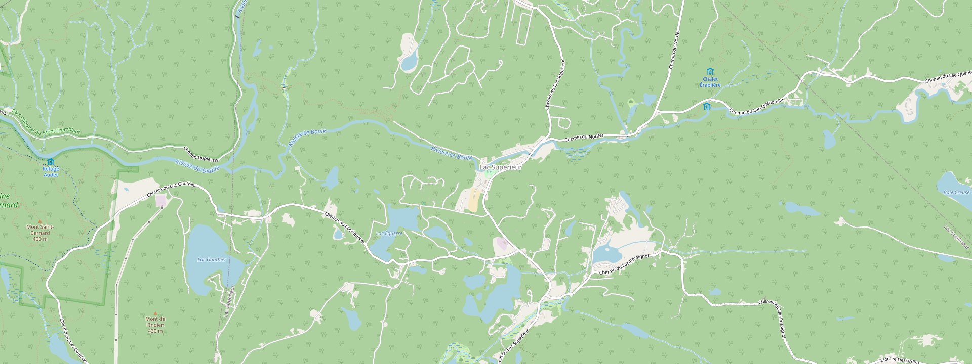 Plan des rues de Lac-Supérieur