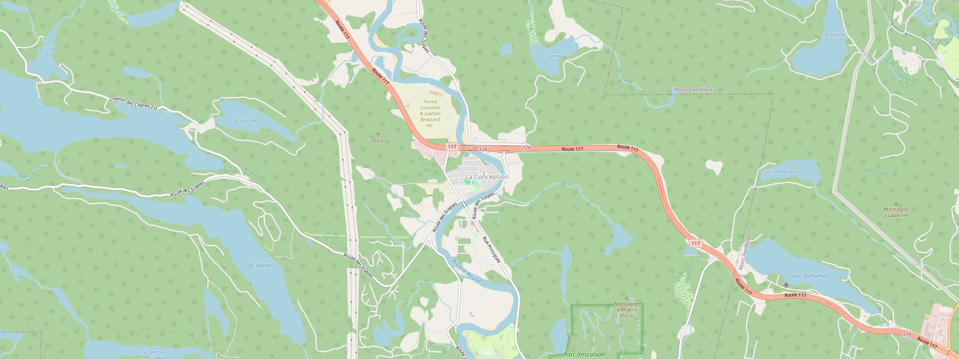 Plan des rues de La Conception