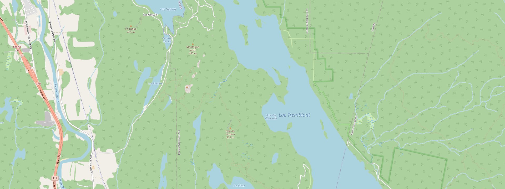 Plan des rues de Lac-Tremblant-Nord