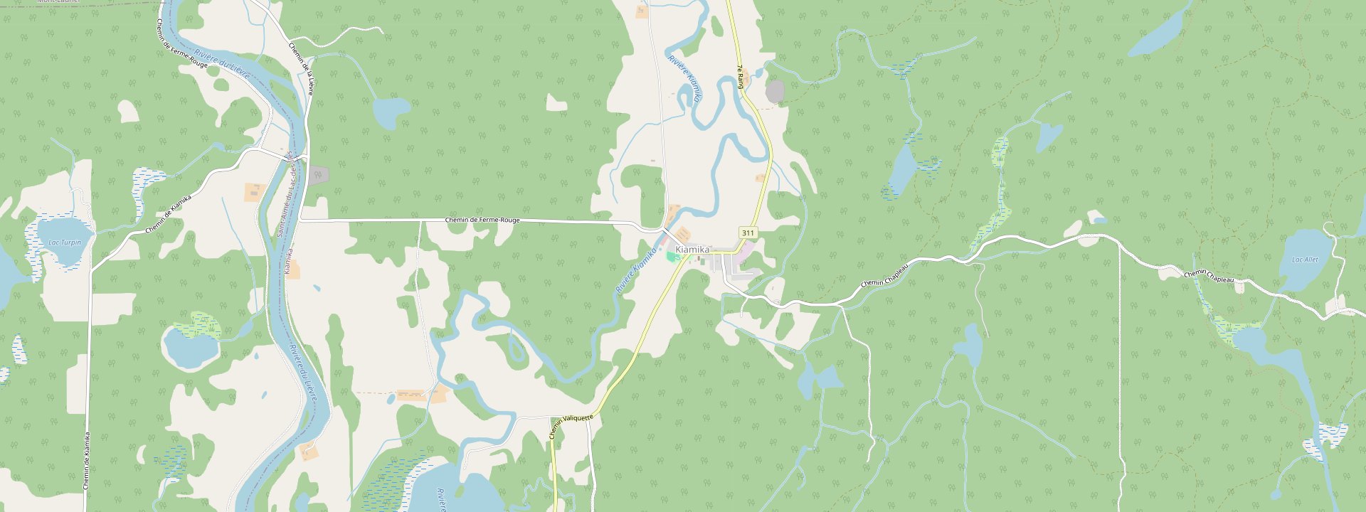 Plan des rues de Kiamika