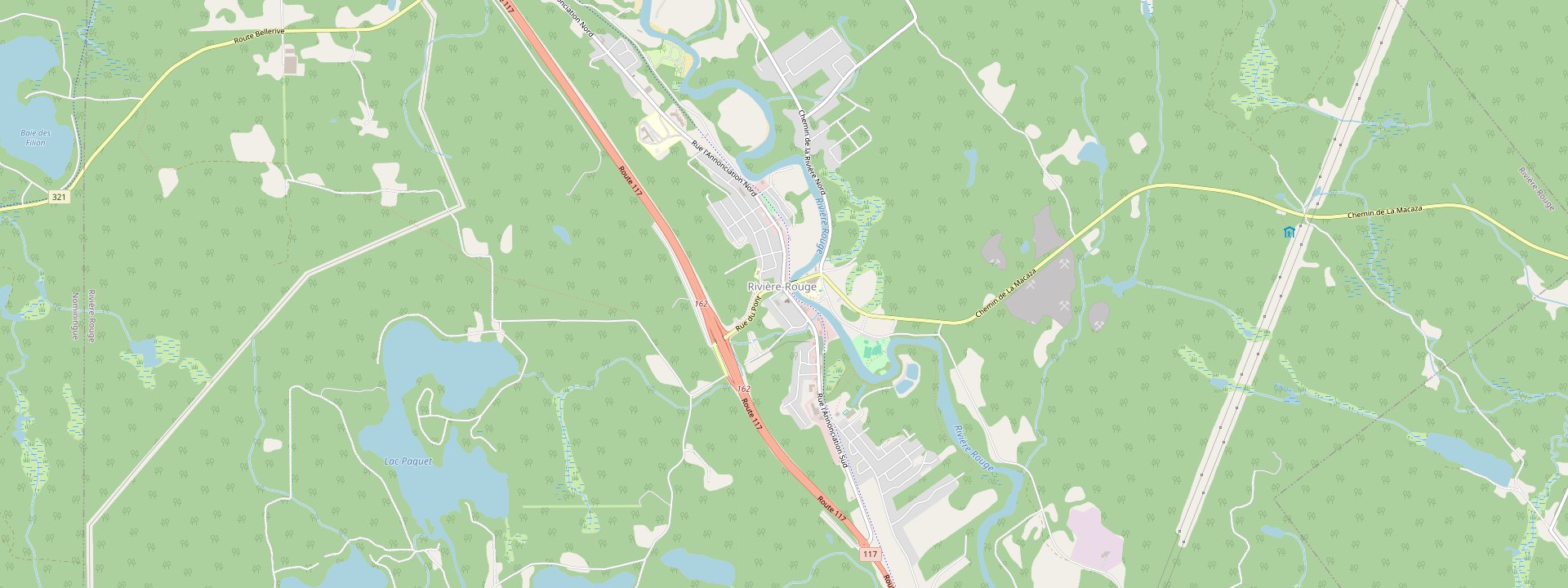 Plan des rues de Rivière-Rouge
