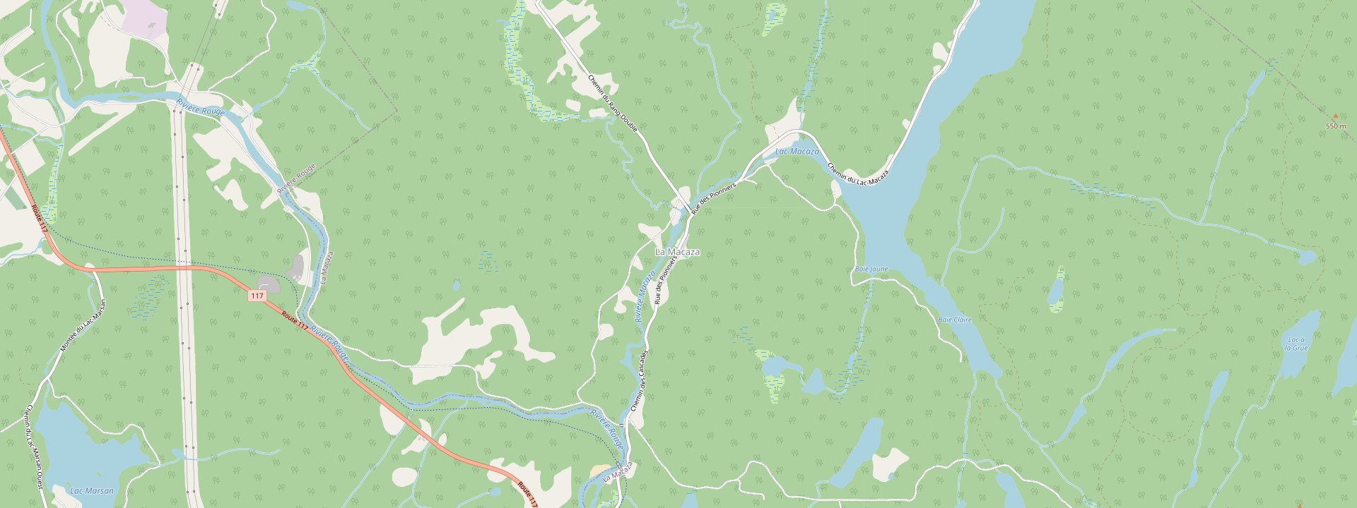Plan des rues de La Macaza