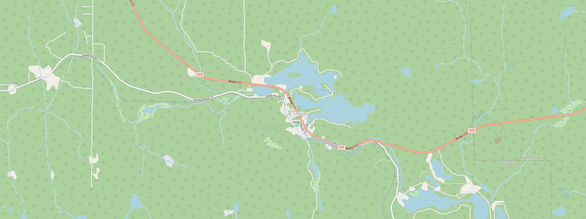 Plan des rues de Lac-Saguay