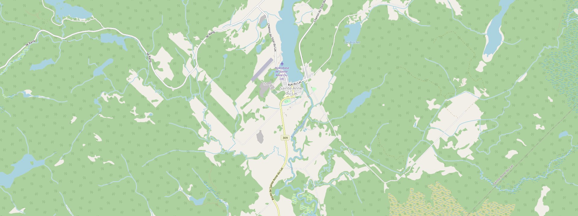 Plan des rues de Sainte-Anne-du-Lac
