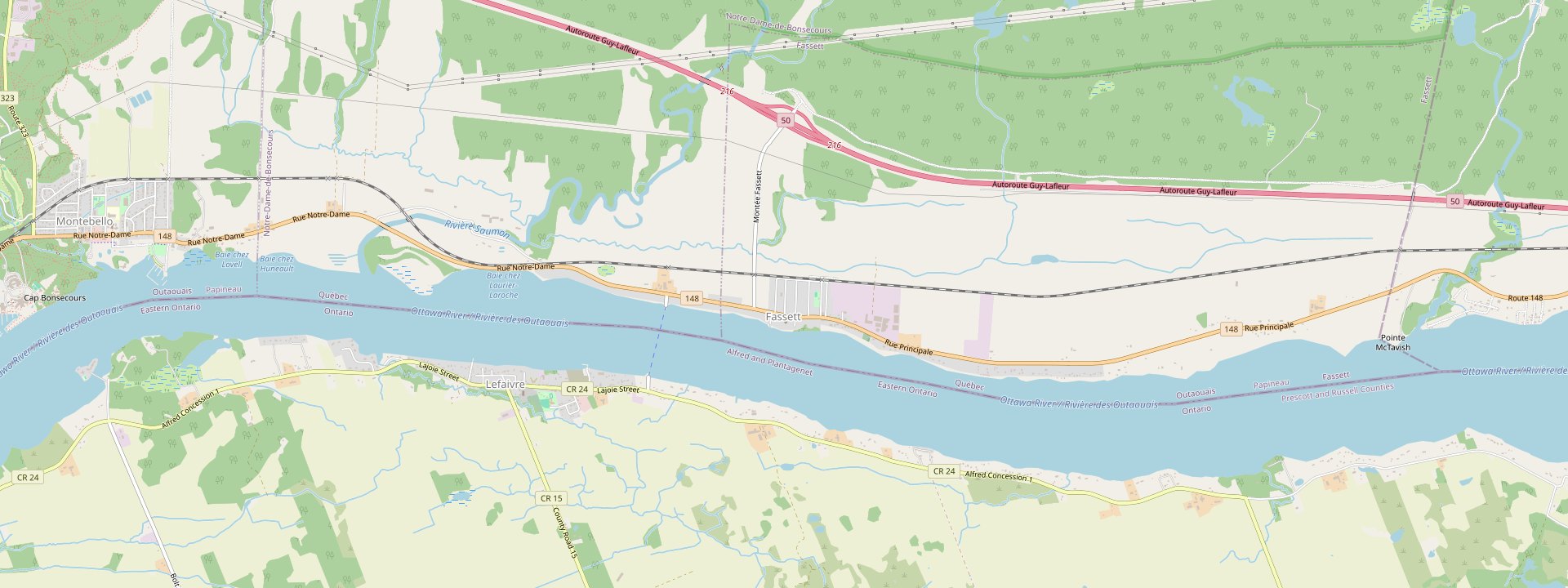 Plan des rues de Fassett