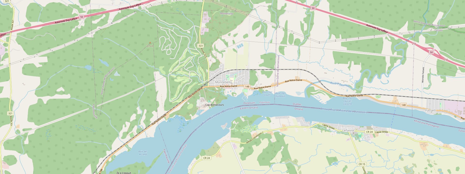 Plan des rues de Montebello