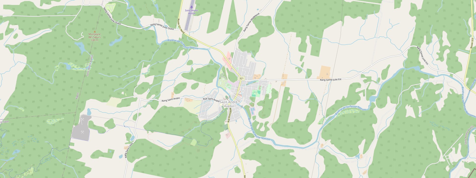 Plan des rues de Saint-André-Avellin