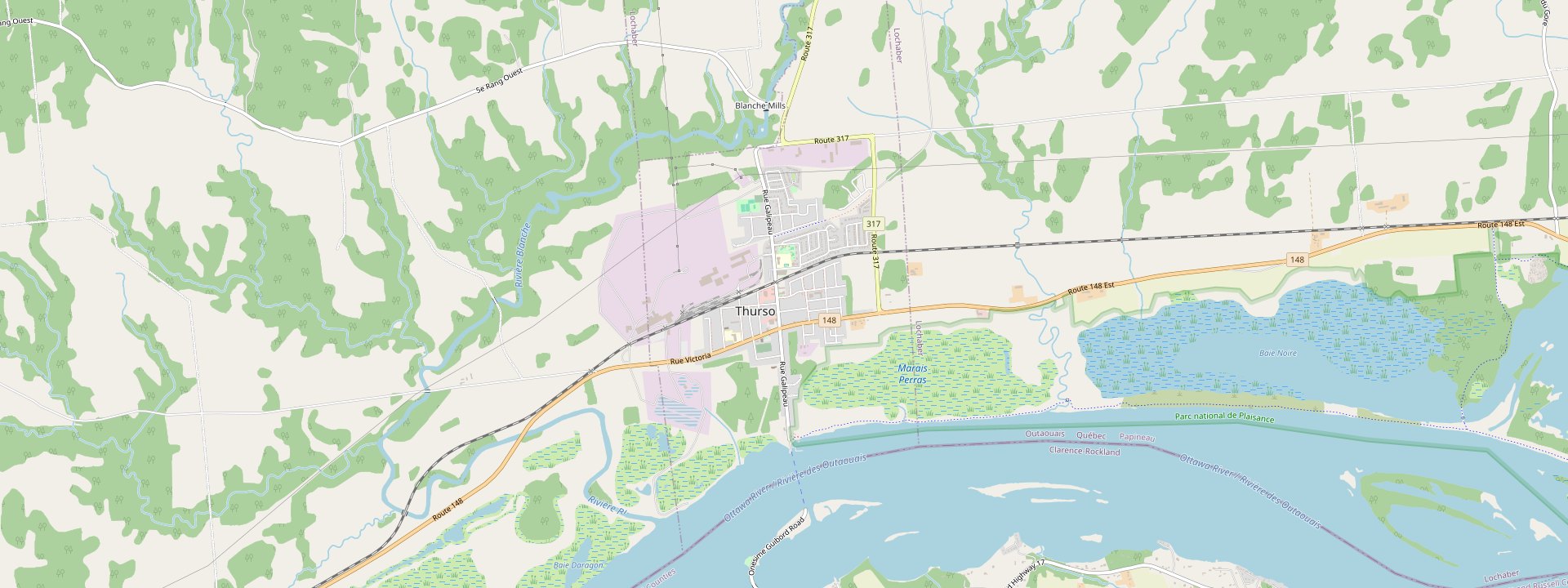 Plan des rues de Thurso