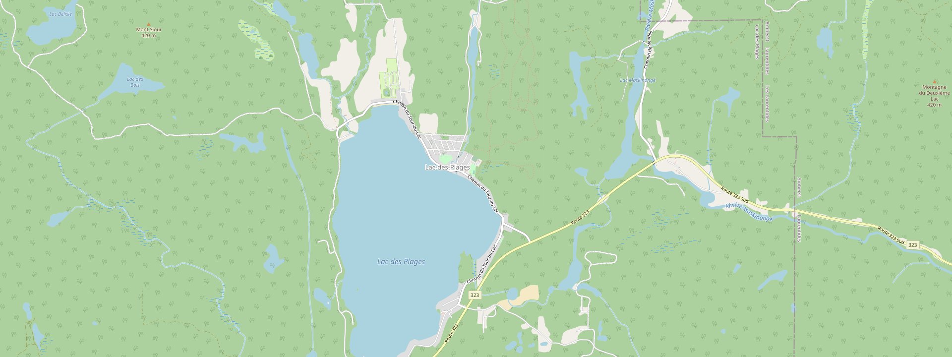 Plan des rues de Lac-des-Plages