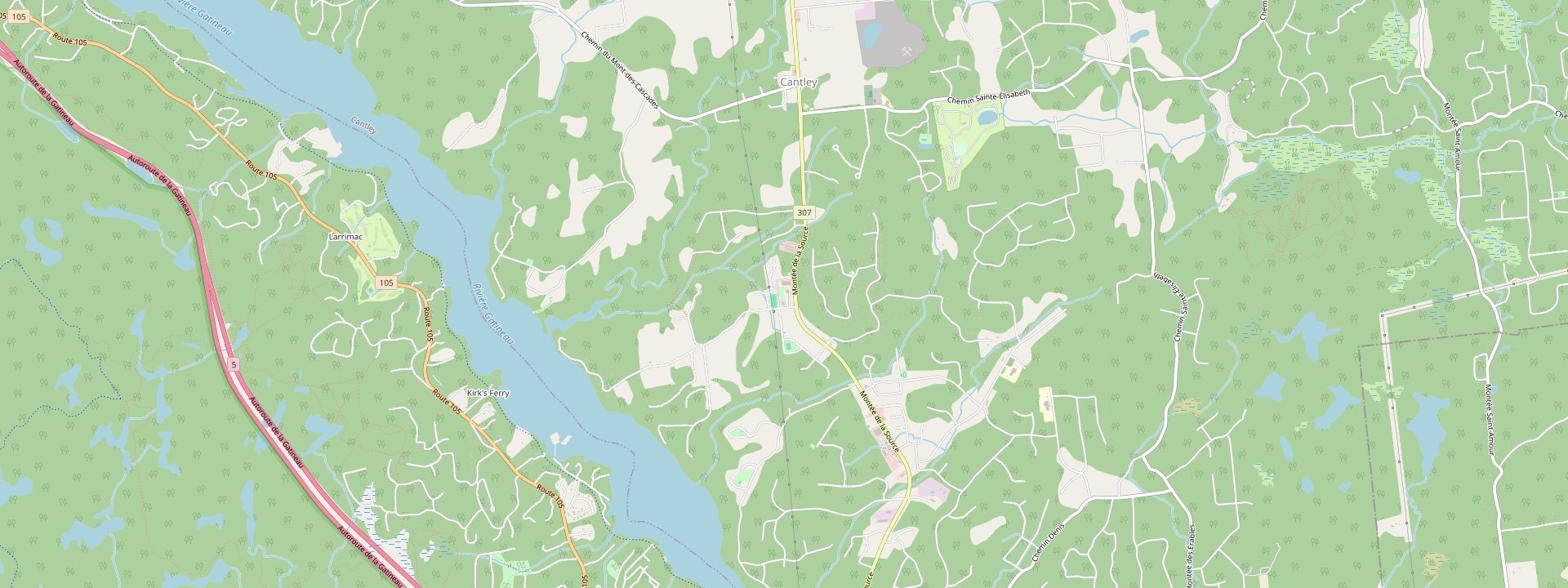 Plan des rues de Cantley
