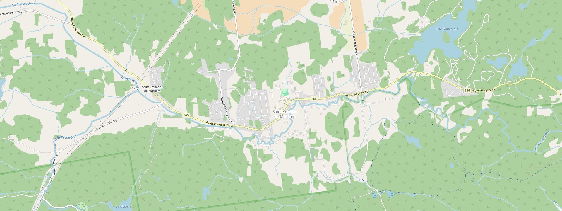 Plan des rues de La Pêche