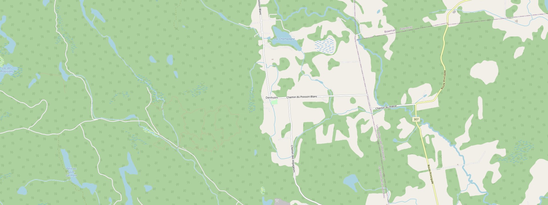 Plan des rues de Denholm