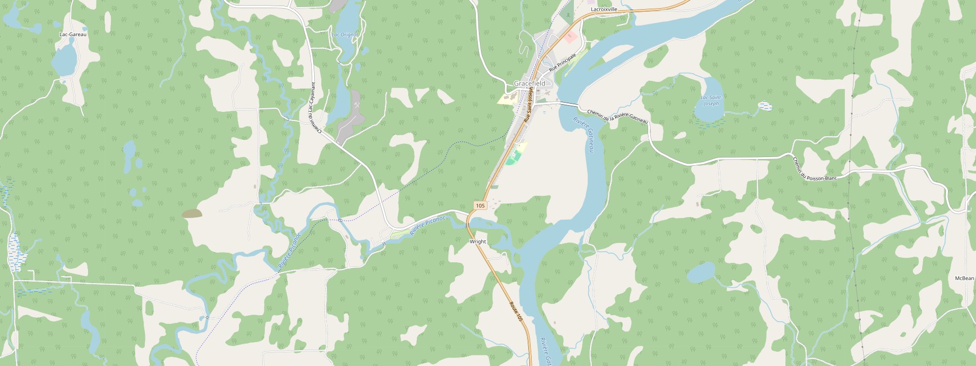 Plan des rues de Gracefield